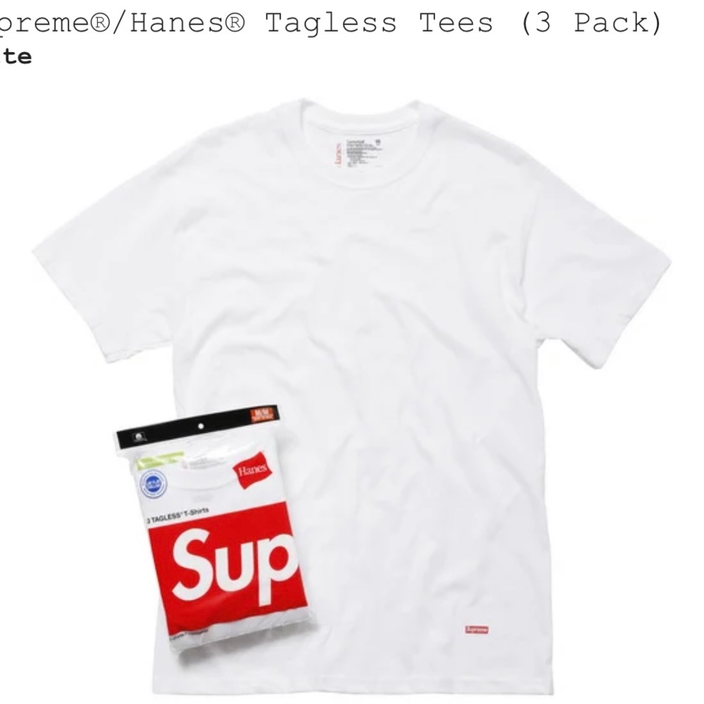 Supreme white tees